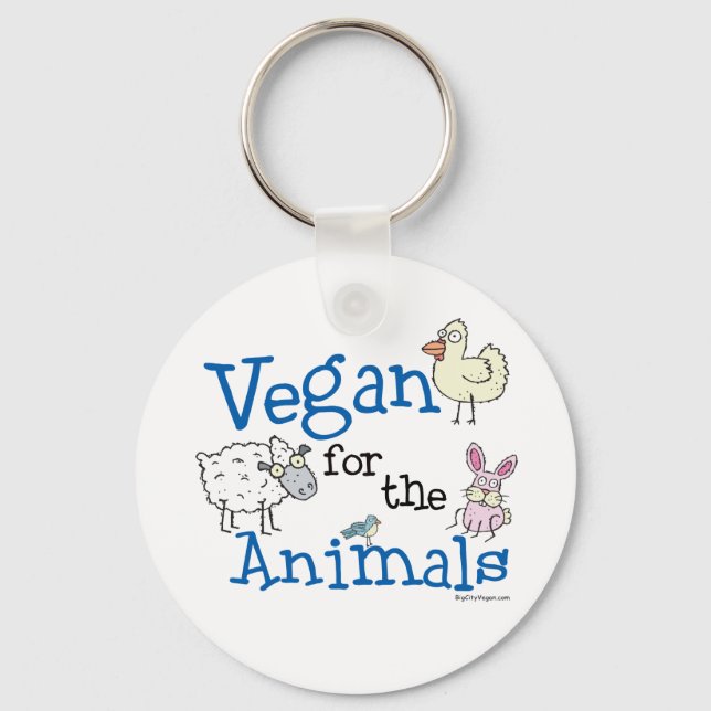 Vegan for the Animals Key Ring (Front)
