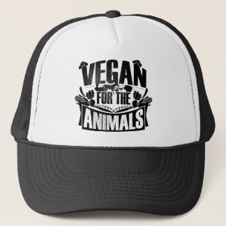 Vegan for the animals trucker hat