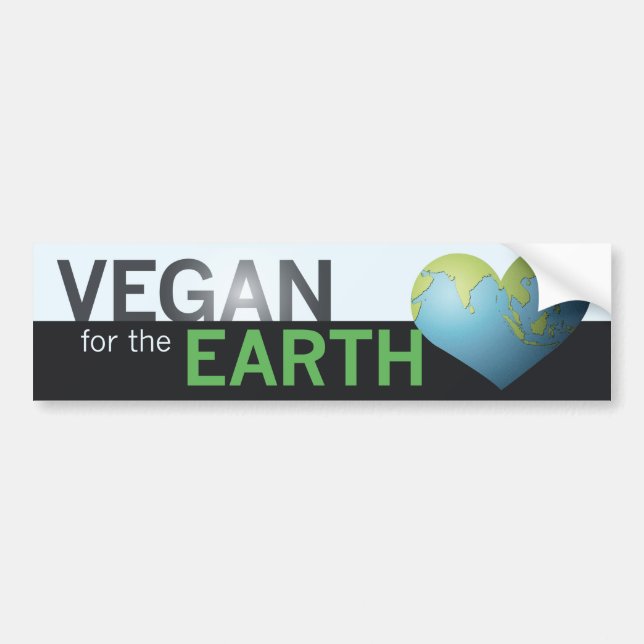 Vegan for the Earth Bumper Sticker (Front)