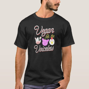 Vegan For Voiceless Cute Farm Animals Cow Pig Chic T-Shirt
