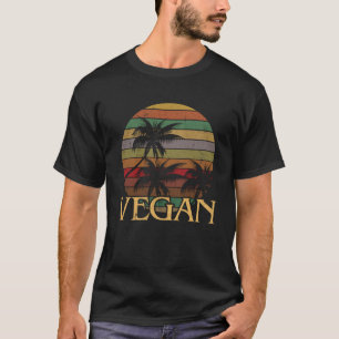 Vegan For Women Men Kid Retro Vintage Used Look V T-Shirt