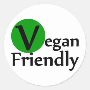 Vegan Friendly Classic Round Sticker