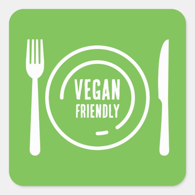 Vegan friendly restaurant door Sticker (Front)