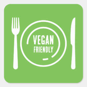 Vegan friendly restaurant door Sticker