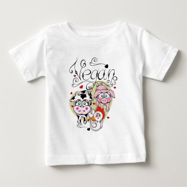 Vegan friends baby T-Shirt (Front)