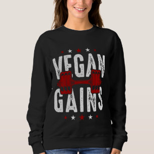 Vegan Gains Vegetarian Workout Gym Sweatshirt