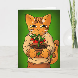 Vegan Gardener Cat Card