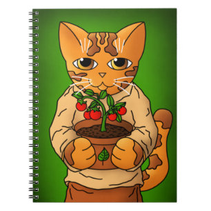 Vegan Gardener Cat Notebook