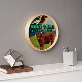 Vegan Gift, Cow Lover's Gift!  Divine Bovine Clock