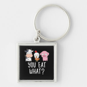 Vegan Gift Vegetarian Gifts Plant Funny Vegan Key Ring