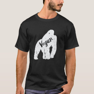 Vegan Gorilla Herbivore Animal Monkey Silhouette A T-Shirt