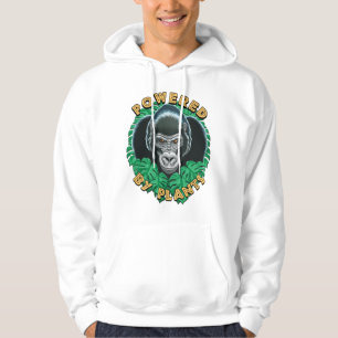 Vegan Gorilla - Powered By Plants Quote Hoodie