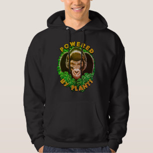 Vegan Gorilla - Powered By Plants Quote Hoodie