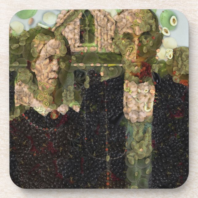Vegan Gothic Fine Art Spoof Coaster (Front)
