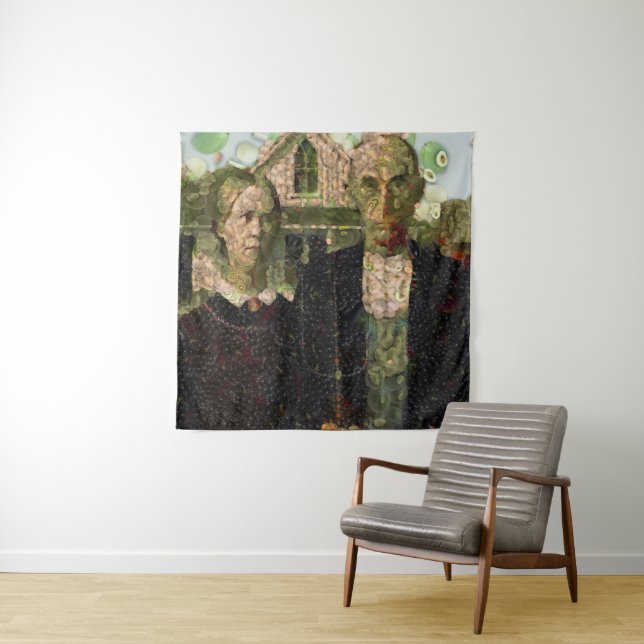 Vegan Gothic Fine Art Spoof Tapestry (In Situ)