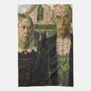 Vegan Gothic Fine Art Spoof Tea Towel