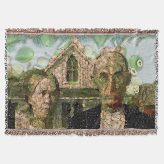 Vegan Gothic Fine Art Spoof Throw Blanket (Front)