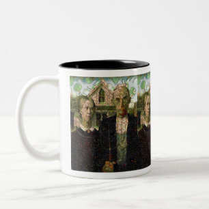Vegan Gothic Fine Art Spoof Two-Tone Coffee Mug