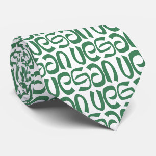 Vegan Green And White Tie
