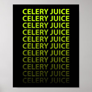 Vegan Green Celery Juice Poster