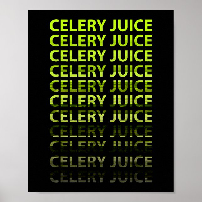 Vegan Green Celery Juice Poster (Front)