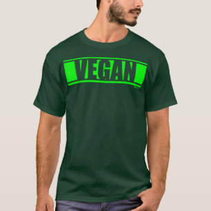 Vegan Green Vegan Vegetarian Green Writing Print M T-Shirt