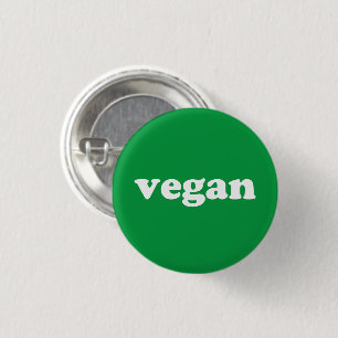 "Vegan" green white background 3 Cm Round Badge