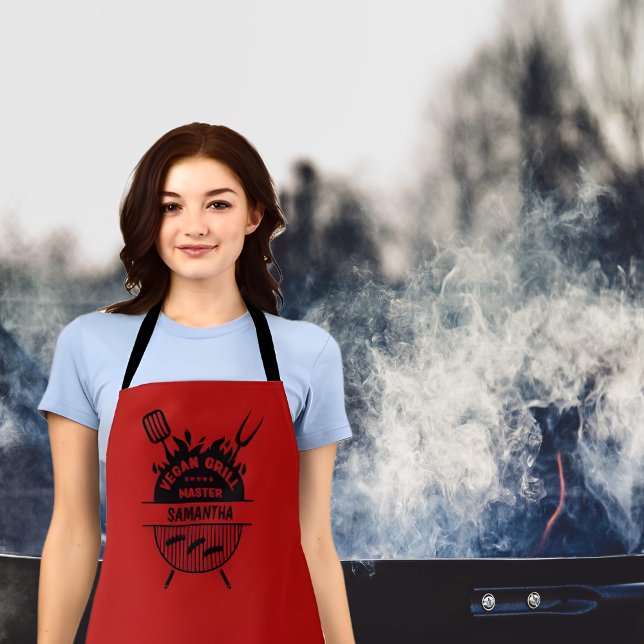 Vegan Grill Master (with your name) Apron (Creator Uploaded)