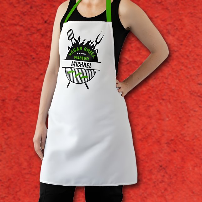 Vegan Grill Master (with your name) Apron (Creator Uploaded)