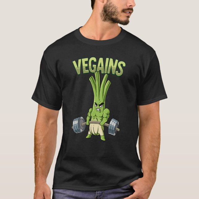 Vegan Gym Bodybuilding Vegains  1 T-Shirt (Front)