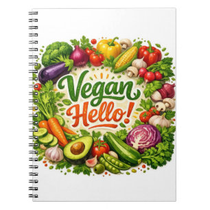 Vegan Hello Post‑It Notes Notebook