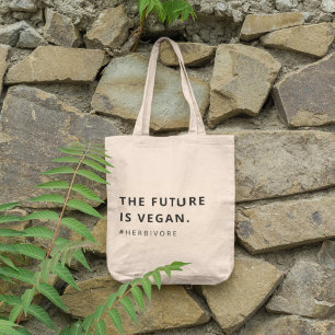 Vegan   Herbivore The Future Is Modern Minimalist Tote Bag