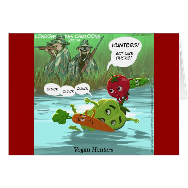Vegan Hunters Funny (Front Horizontal)