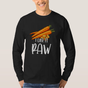 Vegan I Like It Raw Carrot  Vegetable Vegetarian T-Shirt