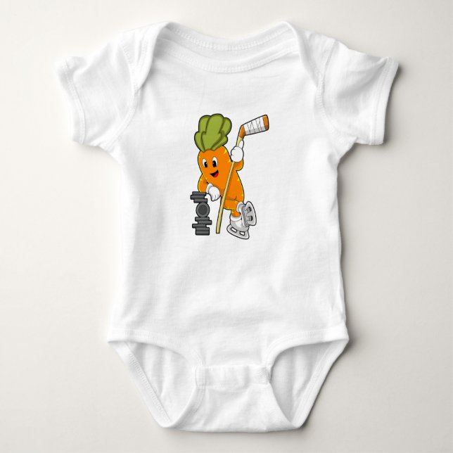 Vegan Ice hockey Ice hockey stick Baby Bodysuit (Front)