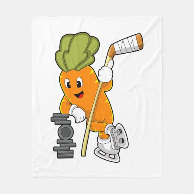 Vegan Ice hockey Ice hockey stick Fleece Blanket (Front)