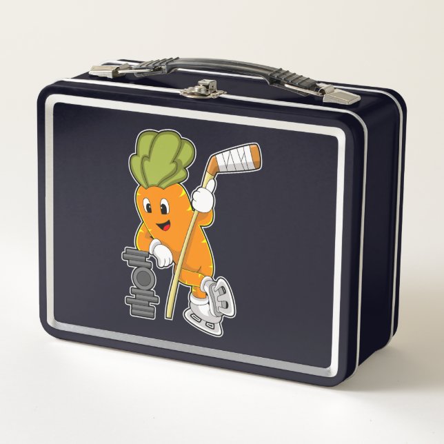Vegan Ice hockey Ice hockey stick Metal Lunch Box (Front)