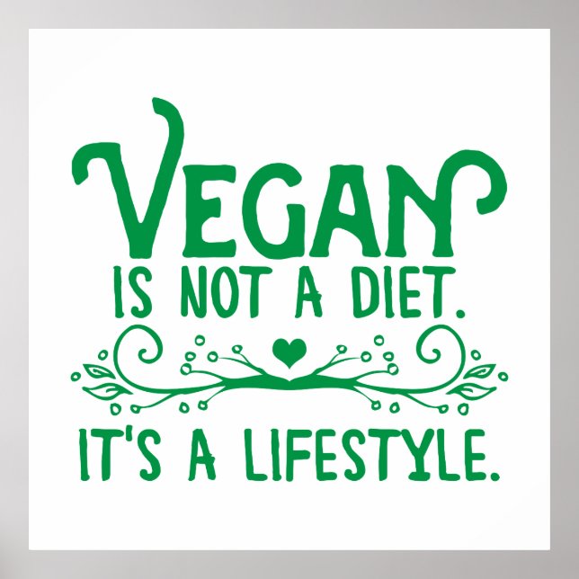 Vegan is not a Diet Poster (Front)