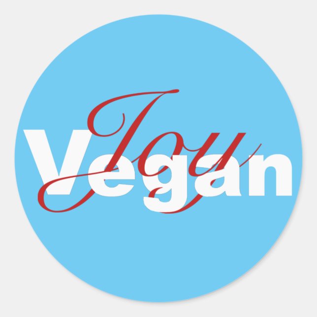 Vegan Joy (Light Version) Classic Round Sticker (Front)