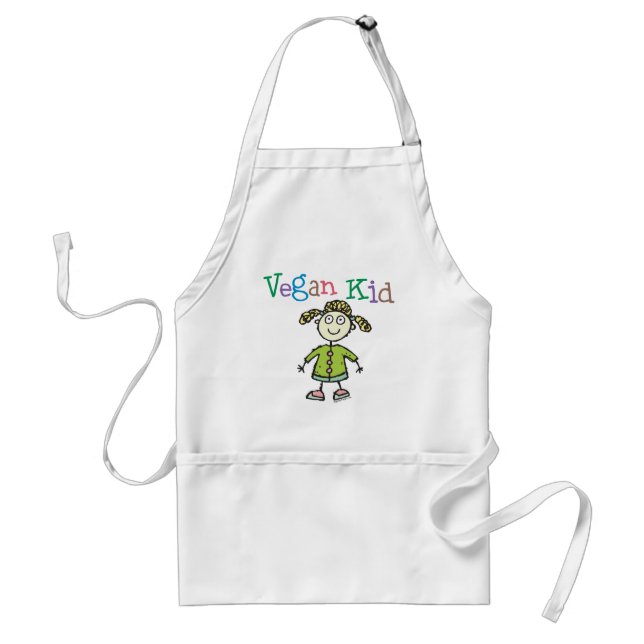 Vegan Kid Girl Standard Apron (Front)