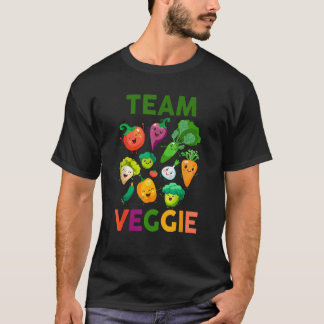 Vegan Kids Boys Girls Funny Team Veggie Vegetarian T-Shirt