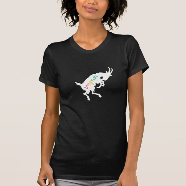 Vegan leaping goat T-Shirt (Front)
