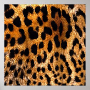 Vegan Leopard Skin Animal Fur Design Poster