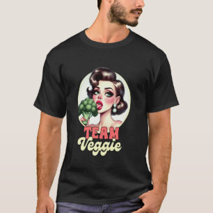 Vegan Life Vegetarian Broccoli Plant Based Team Ve T-Shirt