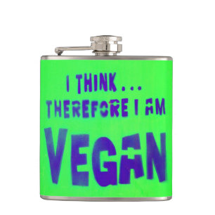 Vegan Love Animals Eat Plants Hip Flask