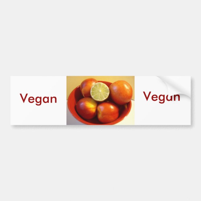 Vegan Love Bumper Sticker (Front)