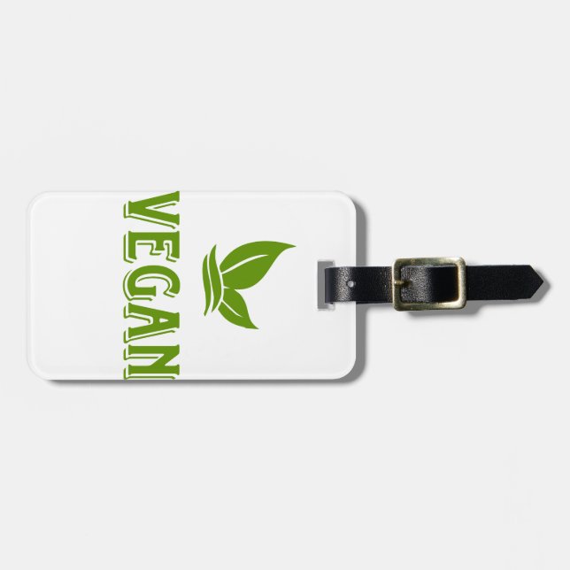 Vegan Luggage Tag (Front Horizontal)