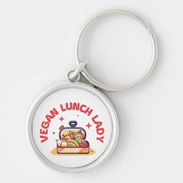 VEGAN LUNCH LADY’S KEY RING (Front)