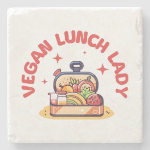 VEGAN LUNCH LADY’S STONE COASTER