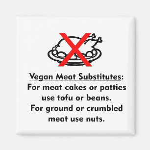Vegan Meat Substitutes Magnet